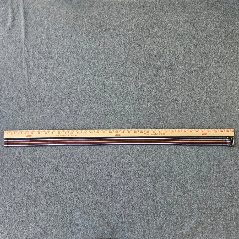 Polo Ralph Lauren Kids Striped Webbed Belt D-Ring Adjustable Sz 34in Preppy EUC